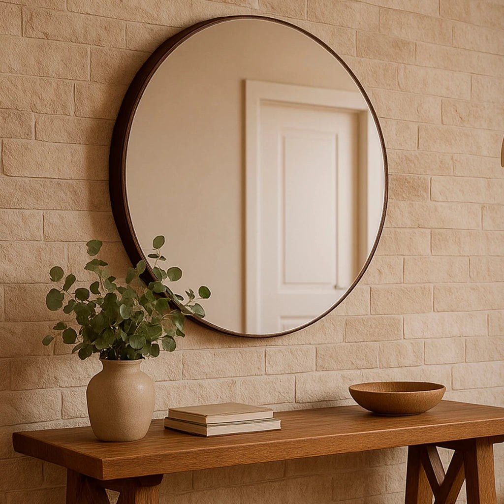 espelho adnet 60cm, espelho couro, espelho redondo grande, espelho decorativo sala, espelho banheiro adnet, espelho premium, espelho parede, espelho moderno, espelho quarto, espelho luxo