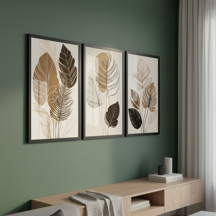 Quadros Decorativos Folhagem Neutra