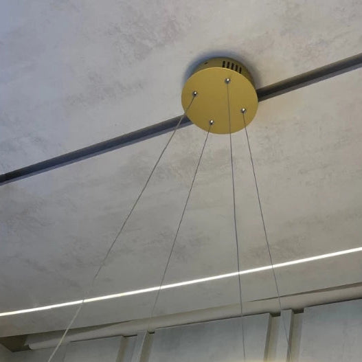 lustre moderno,pendente infinito,lustre led dourado,pendente decorativo,lustre nó dourado,luminária de teto moderna,pendente sala de jantar,lustre 3 cores