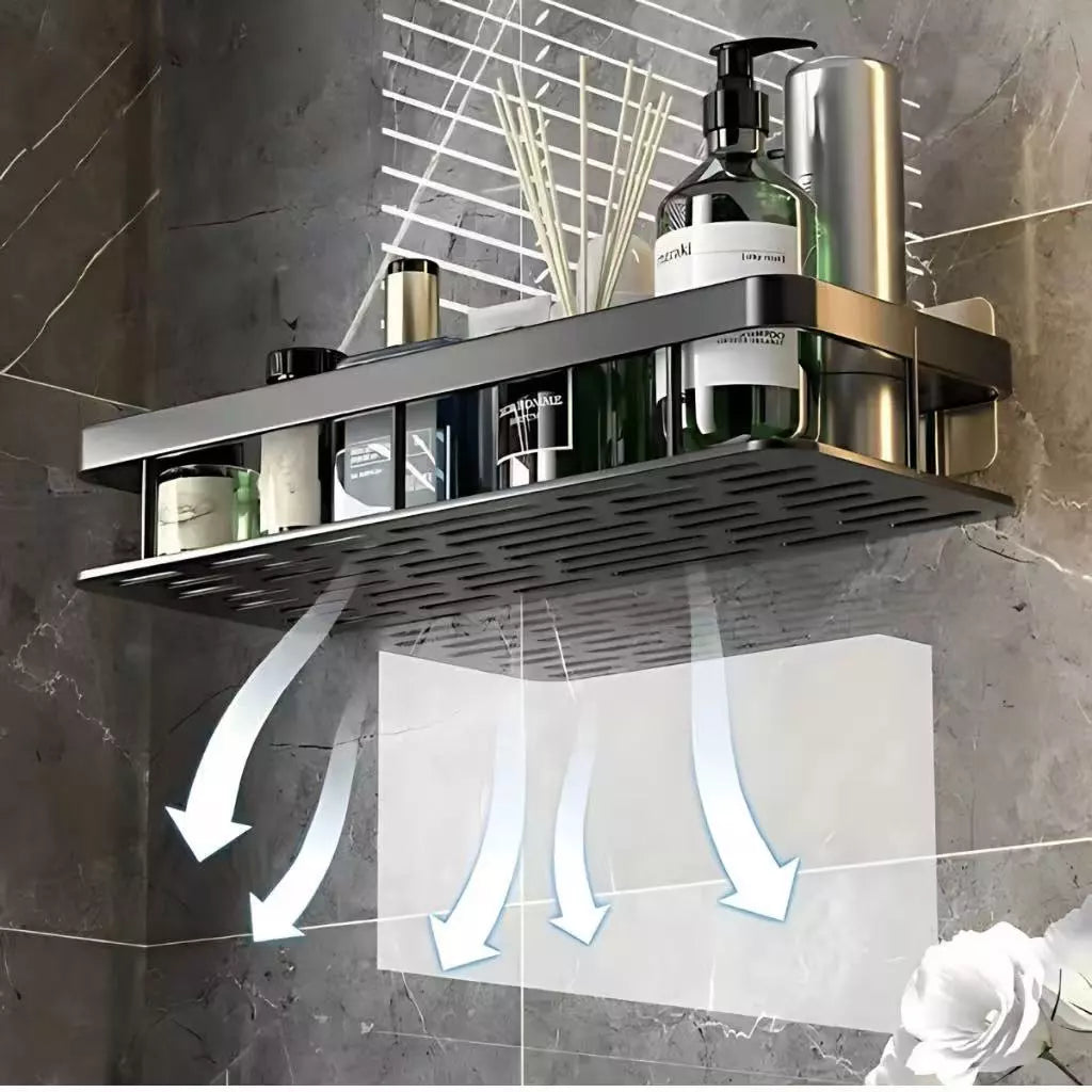 suporte de shampoo, prateleira banheiro sem furo, organizador banheiro adesivo, suporte shampoo alumínio, prateleira banheiro preta, organizador box banheiro, suporte shampoo premium, prateleira adesiva banheiro, acessorios banheiro modernos