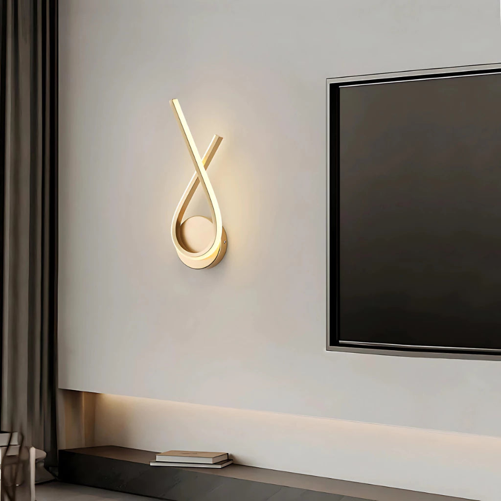 arandela led curva, luminária minimalista parede, arandela moderna quarto, arandela dourada led, arandela preta led, iluminação decorativa parede, luminária curva 38cm, arandela sala contemporânea, luz quente bivolt parede, arandela para cabeceira moderna