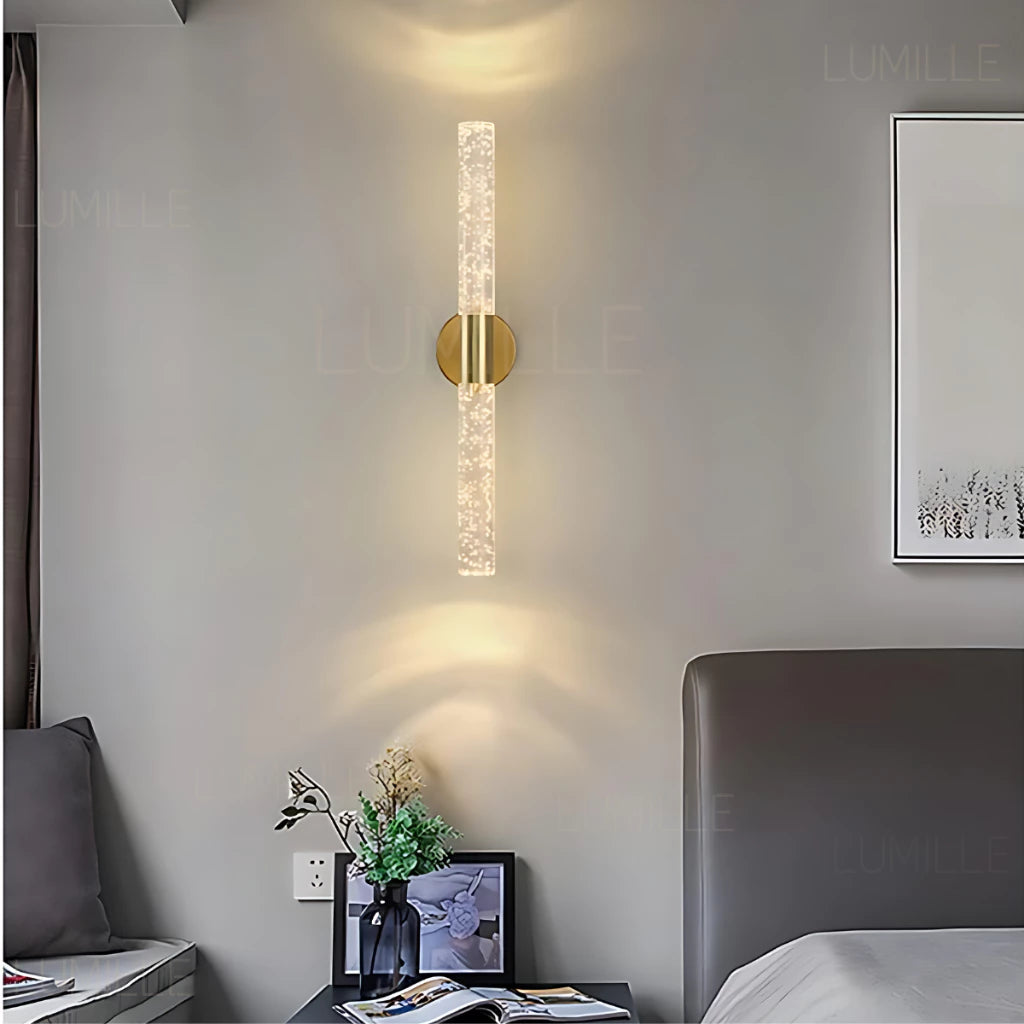 arandela led, arandela dourada, luminária de parede, arandela moderna, arandela cristal, iluminação decorativa, luminária led parede, arandela bivolt, luz quente parede, decoração moderna