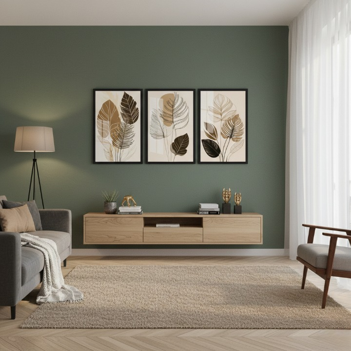 Quadros Decorativos Folhagem Neutra