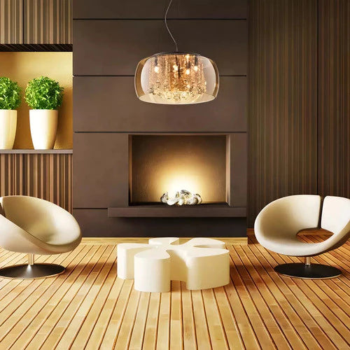 lustre cristal soho,lustre pendente luxo,lustre âmbar moderno,luminária pendente cristal,lustre para sala de jantar,lustre elegante vidro âmbar,pendente 40cm cristal,lustre prata decorativo,pendente gourmet moderno,lustre premium green age