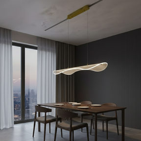 lustre acrilico dourado,pendente minimalista dourado,pendente moderno acrílico,green age lustre acrílico,pendente sala de jantar dourado,iluminação minimalista moderna,pendente led 3 em 1,lustre decorativo moderno,lustre acrílico ondulado,pendente gourmet moderno