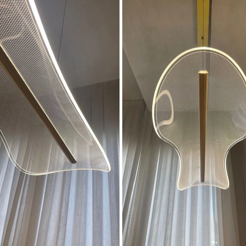 lustre acrilico dourado,pendente minimalista dourado,pendente moderno acrílico,green age lustre acrílico,pendente sala de jantar dourado,iluminação minimalista moderna,pendente led 3 em 1,lustre decorativo moderno,lustre acrílico ondulado,pendente gourmet moderno