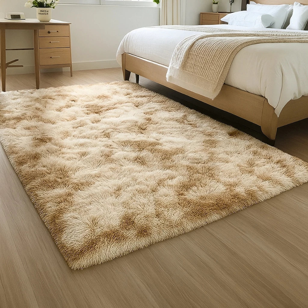 tapete peludo bege, tapete 1.50x1.00 macio, tapete felpudo sala, tapete quarto aconchegante, shaggy bege, tapete antiderrapante, tapete lavável máquina, tapete decorativo peludo, tapete pequeno felpudo, tapete suave 4cm