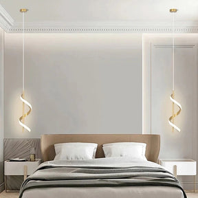 pendente espiral dourado,pendente minimalista,pendente led 3 cores,pendente moderno cabeceira,pendente lavabo,pendente decorativo led,pendente dourado moderno,iluminação minimalista,pendente para hall,pendente interno moderno